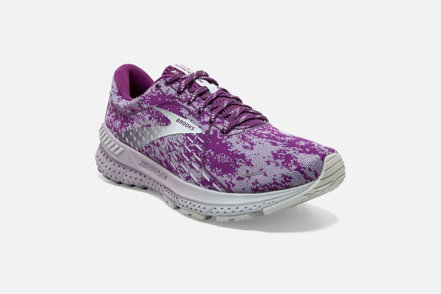 Brooks Adrenaline GTS 21 Road Running Shoes Womens - Purple/Silver - NCJVZ-2390